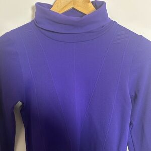 Athleta size XS cobalt blue long sleeve turtleneck workout top (runs big)